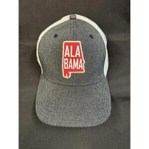 Alabama Hat Cap Snap Back Gray Mesh Trucker Patch‎ Red State Embroidered Mens